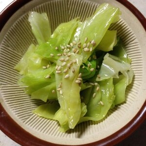 胡麻薫る♪ボイルキャベツの簡単和え物